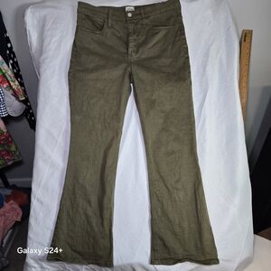 J. Crew Olive Boot-Cut Jeans Size 30T